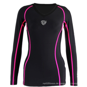 Stock Frauen Rash Guard Nylon Spandex SRC-101